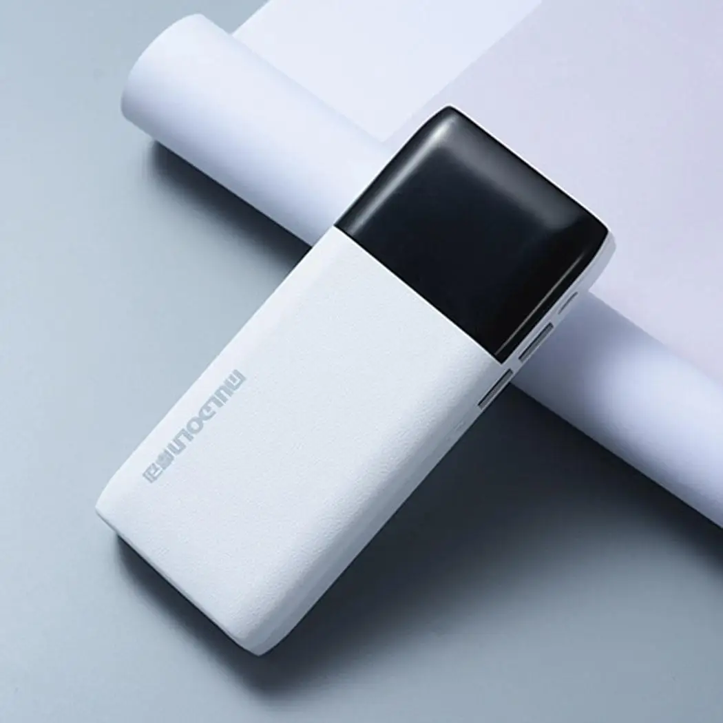 Ультратонкий двойной USB внешний аккумулятор портативный 20000 мАч Быстрая зарядка аварийное пусковое устройство зарядное устройство для iPhone Xiaomi - Цвет: white