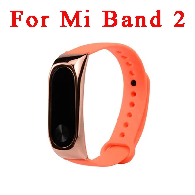 HANGRUI mi Band 3 4 ремешок для Xiaomi mi band 2 силиконовый ремешок умный Браслет mi band 3 4 аксессуары сменный спортивный браслет - Цвет: orange mi band 2