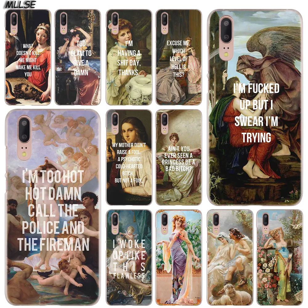 

MLLSE The Birth Of Venus Fashion Clear Case Cover for Huawei P30 P20 P10 P9 P8 Lite 2017 P30 P20 Pro Mini P Smart Plus Cover Hot