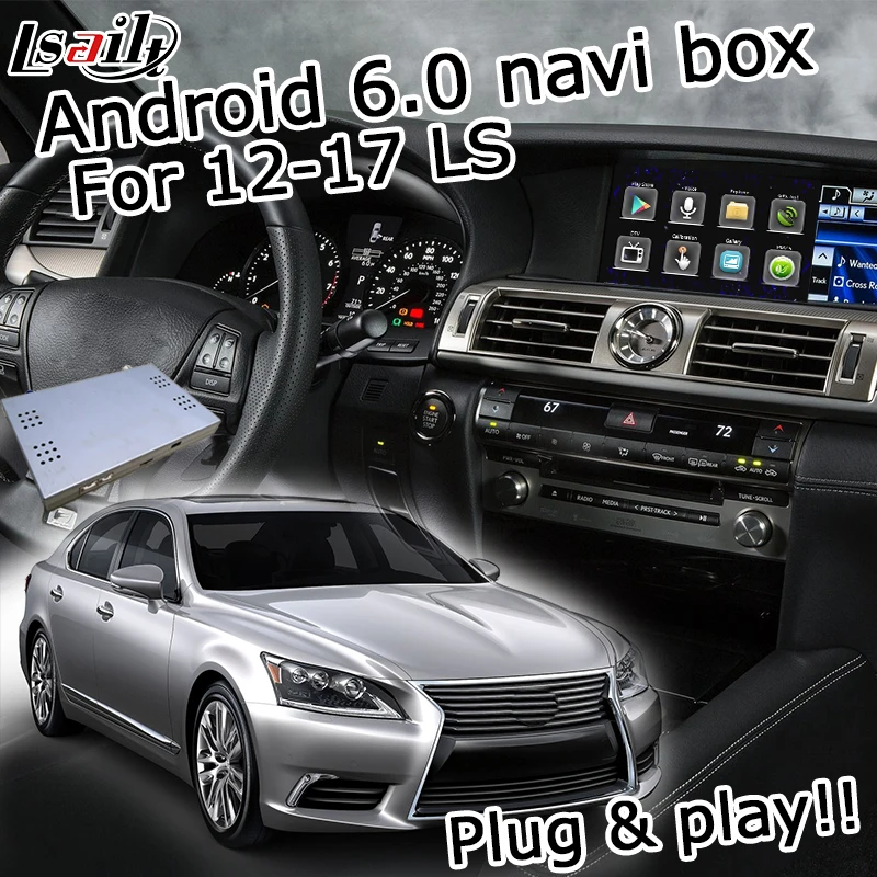 Android 6 0 GPS navigation box for Lexus LS460 2012 2017 video interface etc with knob