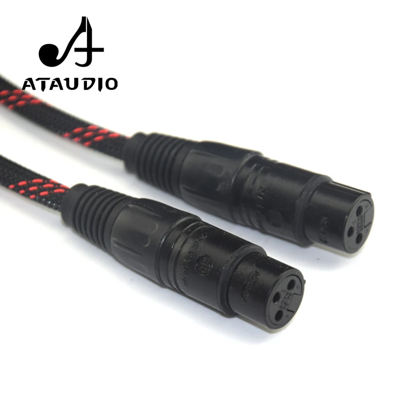 ATAUDIO 1 пара HIFI двойной 6 35 мм к двойному XLR женскому аудиокабелю 4N OFC 5 TRS to 2