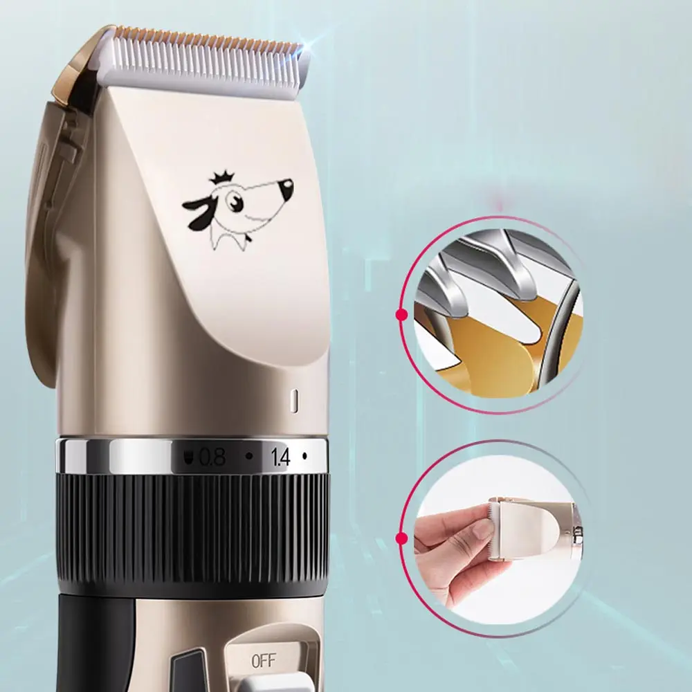 Pet Clipper Dog Hair Trimmer Pet Hair Trimmer Dog Clipper Pet Dog Hair Trimmer Animal Rechargeable Electrical Grooming Clippers Cat Cutter Machine Shaver Electric Scissor