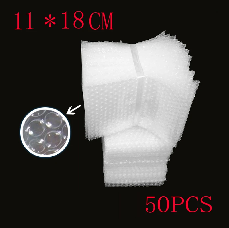 

50 PCS Size 110x180mm Plastic Wrap Envelope white Bubble packing Bags PE clear bubble bag Shockproof bag double film bubble bag