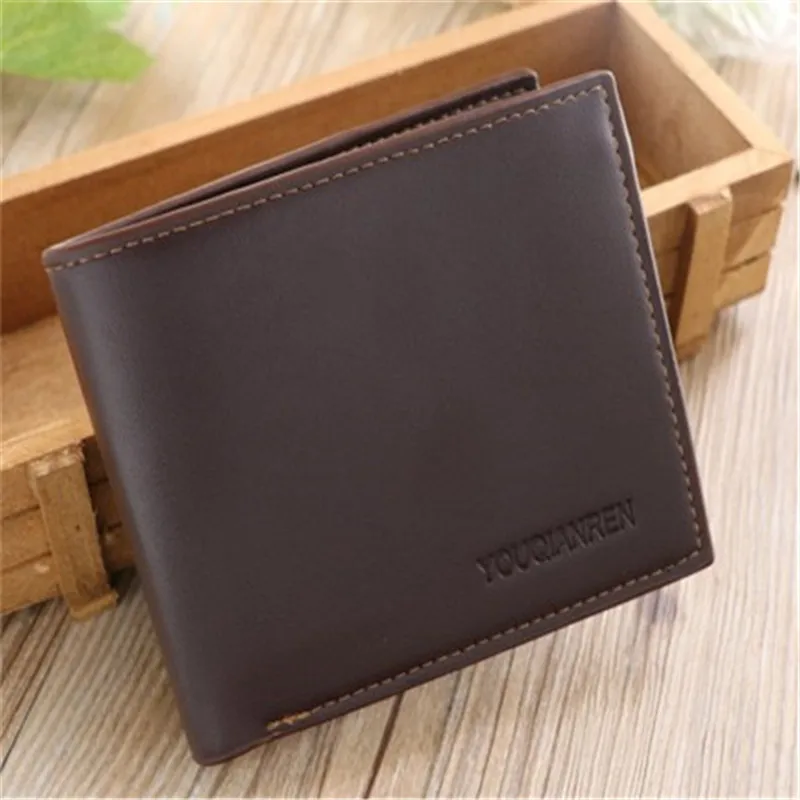 2019 New Vintage PU Thread Money Wallet Men Bifold Note Compartment Wallets Men Wallets Multi-Card Position Wallet Carteira 