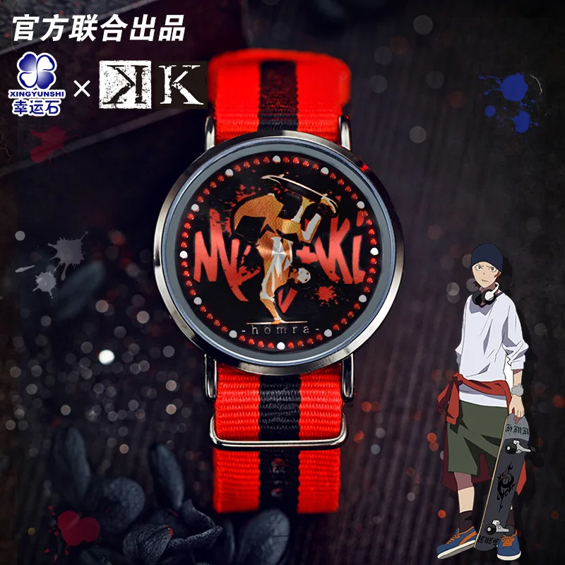 K-Project Anime LED Watch Waterproof Touch Screen Manga Role Yata Misaki Model Figure 