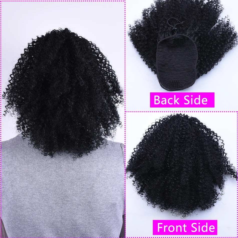Drawstring Afro Puff Kinky Curly Ponytail Synthetic Hair Bun Chignon Hairpiece For Women Updo Clip in Hair Extension Drawstring Afro Puff Kinky Curly Ponytail Synthetic Hair Bun Chignon Hairpiece For Women Updo Clip in Hair Extension