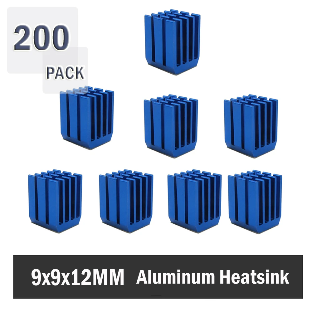 

200PCS Gdstime Heatsinks 9x9x12mm Cooler Heat Sink Aluminum Mini IC Chipset Cooling