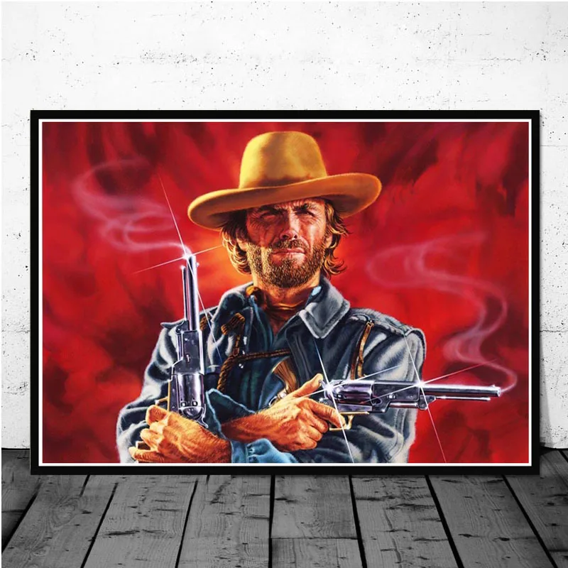 CLINT EASTWOOD DIRTY HARRY CANVAS PRINT PICTURE WALL HANGING ART FREE DELIVERY