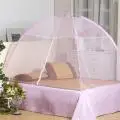 Кружевные складные сетки антимоскитная палатка стиль всплывающие занавески для кровати домашний Декор Спальни - Цвет: Pink