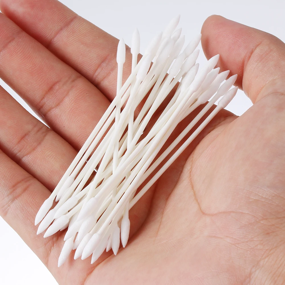 50PCS Swab For Apple Airpods Case For AirPods Earphone Phone Charge Port Apple Airpods Cotton Disposable Stick Cleaning Tool