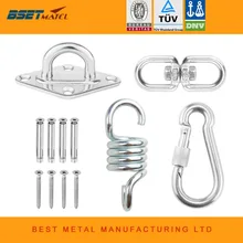 BY DHL Hammock Chair Ultimate Hanging accessories Kit 500 LB Capacity Hammock Spring Swivel Hook and