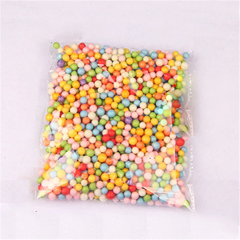 Assorted Colors Craft Styrofoam Filler Foam Mini Beads Kids DIY Jewelry Bead Balls gift for children
