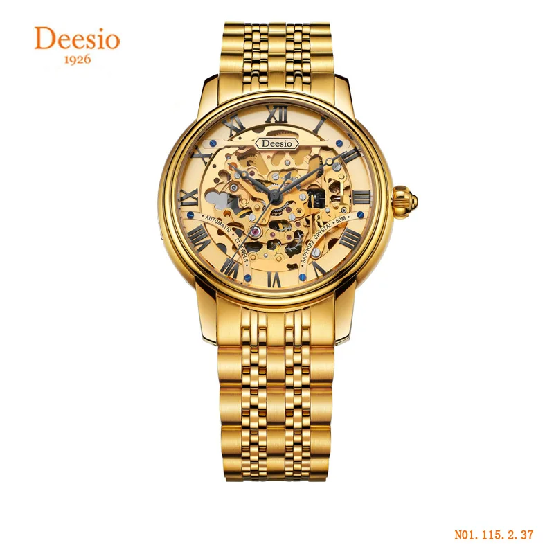 

Deesio Brand Man Watches Waterproof Automatic machine Watch Fashion Brand Watch Leather Watch For Gift