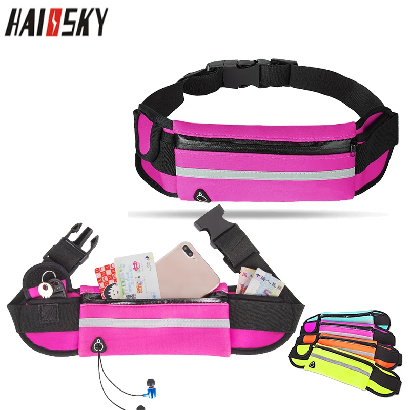 

HAISSKY Reflective Cycling Large Capacity Waistbag Waterproof Running Sports Belt Waist Bag Case Mobile Phone Sport Accessories