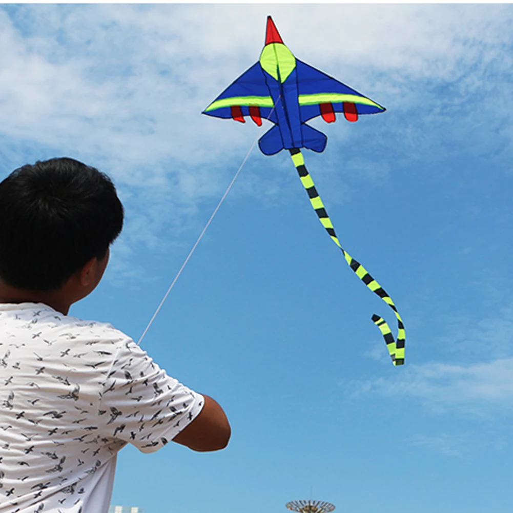 Kids Flying Kite Long Tail Airplane Shape Kites Outdoor Sports Kite Toys Children Kids Stunt Kite Surf Without Thread