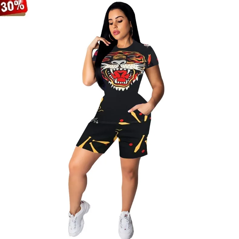 

Shorts Suit Two Piece Set 2 Piece Set Women Shorts and Top Biker Cycling Shorts Co Ord 2 Piece Woman Suit Top + Short