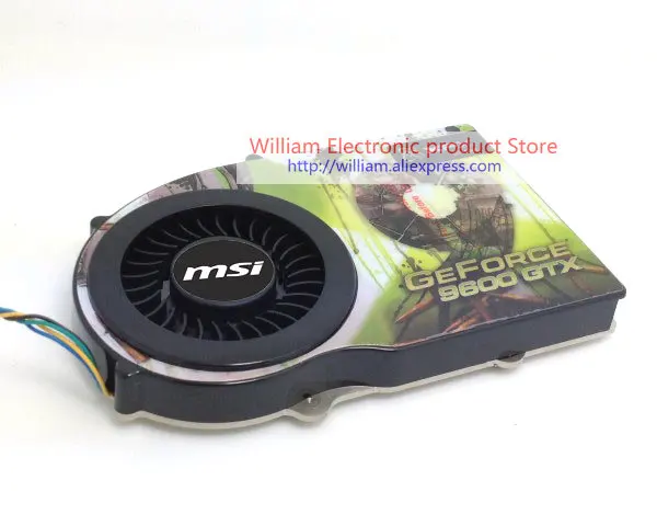 New Original for XFX 9600GT 9600GTX 9800 radiator with a copper base heat pipe 53MM graphics card cooler cooling fan