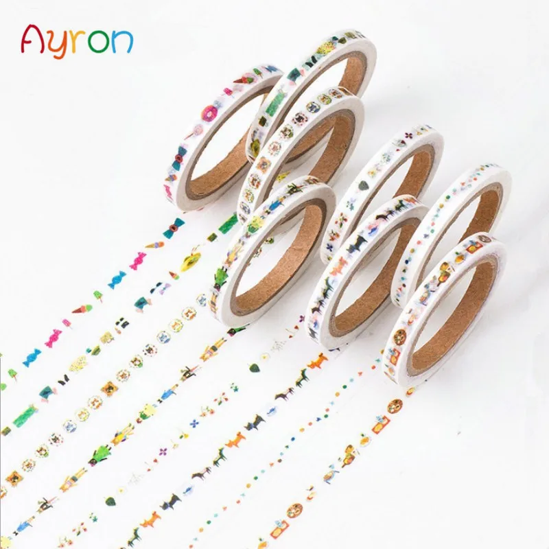 

Ayron 1 Pcs 5 mm * 7 m Beauty Handbook Tape Photo Album Diary DIY Scrapbooking Sticker Label Masking Tape School Office Supply