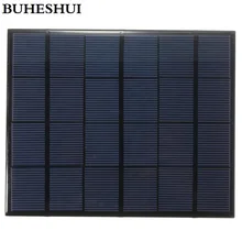 BUHESHUI 6V 3 5W Mini Solar Panels Small Solar Power 3 6v Battery Charge Solar Led