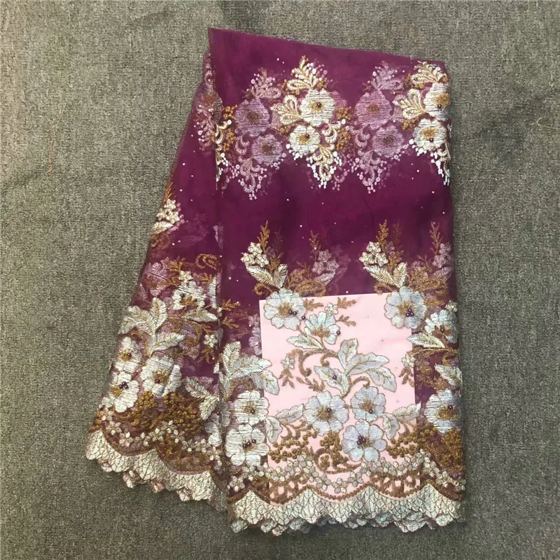 

HL!2019 Latest French Nigerian Laces Fabrics High Quality Tulle African Laces Fabric Wedding French switzerland Lace ! P30510