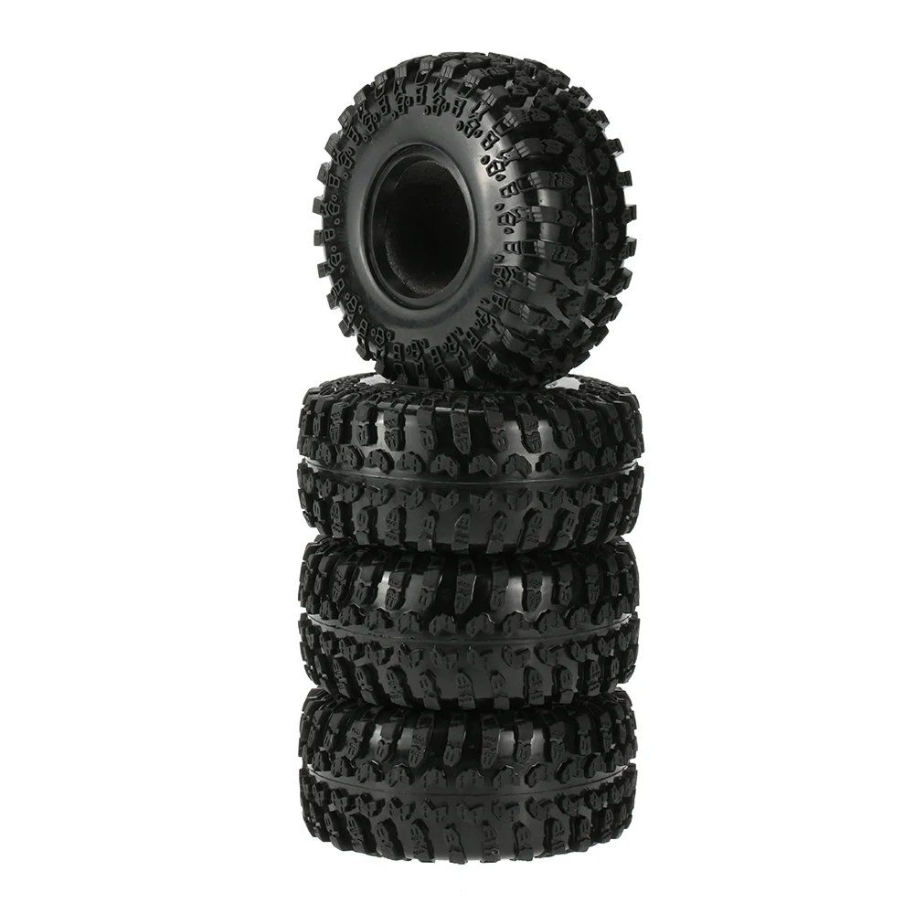 4Pcs 2.2 125mm RC Car 110 Scale Rubber RC Tires Wheel for 110 RC4WD D90 Axial SCX10 SUV Vehicles RC Rock Crawler Car Parts (12)