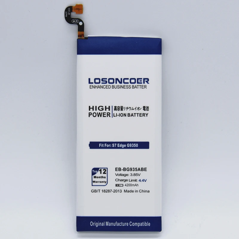 losoncoer EB-BG935ABE для samsung Galaxy S7 край Батарея G935F G9350 G935 G935FD G935P G935W8 G935A G935V/T G935R4