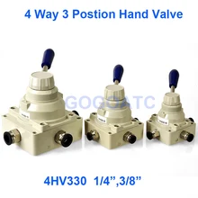 GOGO 4 way 3 Позиция Пневматика рукоятка клапана 4HV330-08/10 Порты и разъёмы RC1/" 3/8" нить ручной белый клапан управления