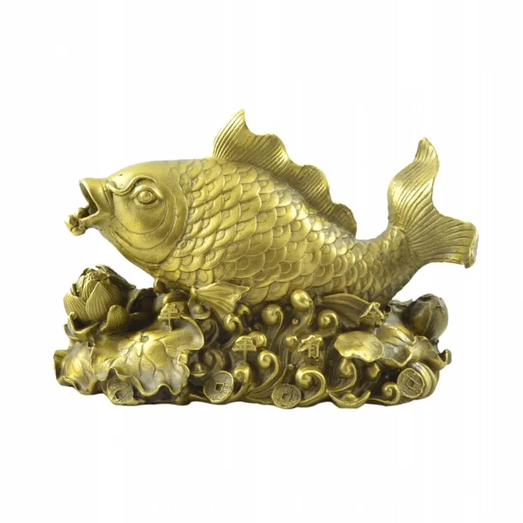 

R58UU34 Copper carp Bronze decoration crafts statue