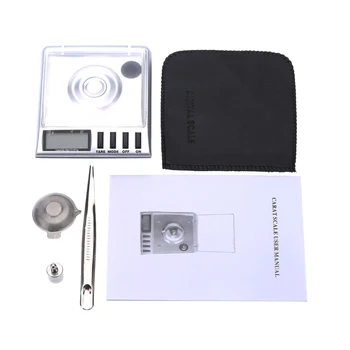 

High Precision Digital Milligram Scale 20g/0.001g Reloading Pocket Scale Weighing Tools Electronic carat scale tray tweezers