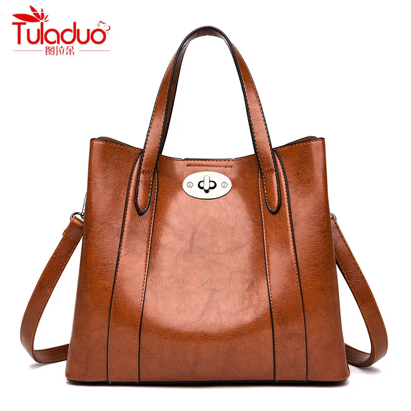 

High Quality PU Leather Women Handbags Luxury Large Capacity Women Crossbody Bags Famous Brand Solid Soft Messenger Bags 2019
