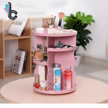 

360 Degree Rotation Cosmetic Storage Box Plastic Makeup Cosmetic Organizer Makeup Organizer Lipstick Holder Storage