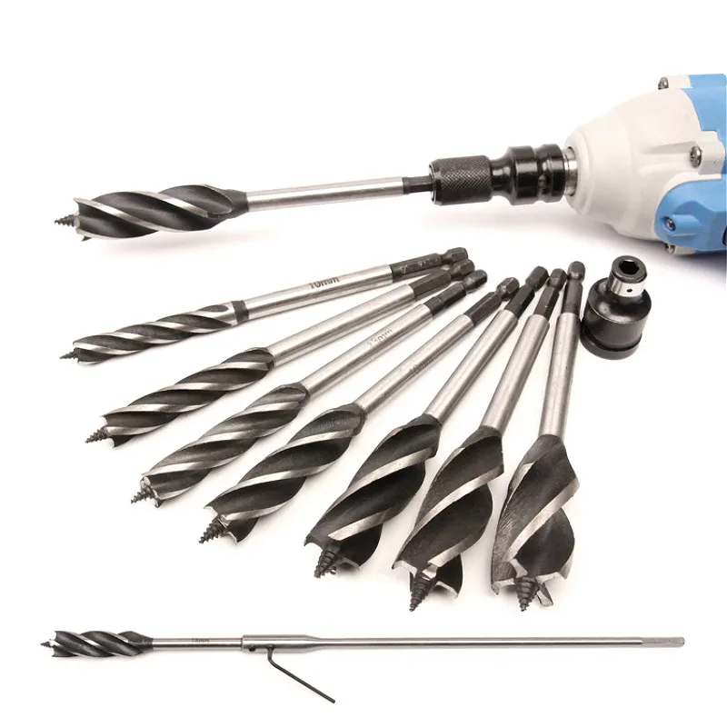 

1/4" Hex Shank Four Slot Twist Drill Bit 10-25mm Four Edges Carpenter Tool High Carbon Steel Drill Bit for Woodworking Drilling