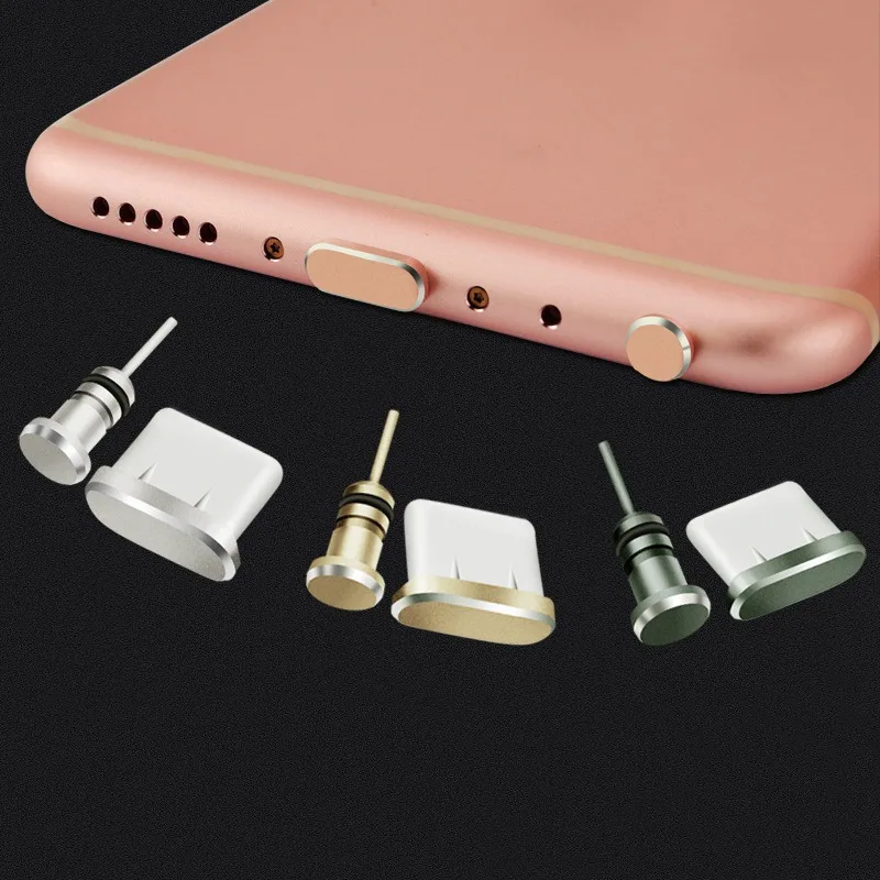 

Type-C Phone Charging Port 3.5mm Earphone Jack Sim Card Type C Anti Dust Plug For Samsung S9 S8 A5 A7 2017 Huawei P9 P10