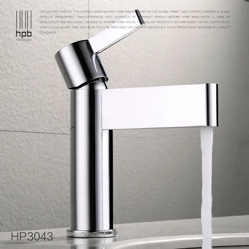 

HPB Brass Kitchen Faucet Hot and Cold Water Single handle Single hole torneira do banheiro Sink Kitchen Tap Mixer HP3043
