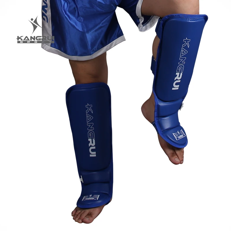 PU leather adult kids Muay thai kick boxing MMA grappling instep shin