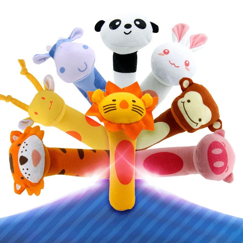

Bunny Ears Handle Bells Silicone Teether Baby Toys Rattle Doll Plush Baby Rattles Toys Infant Newbron Early Education Soft Toys
