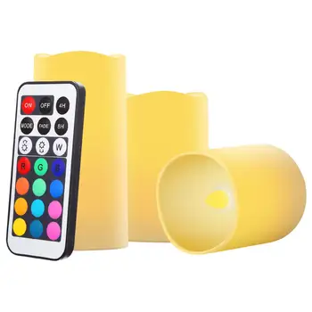 

AMIR Led Flameless Candle Remote Control 13 Colors Party Christmas Home Decor Candle Led Candles Decorative Candles