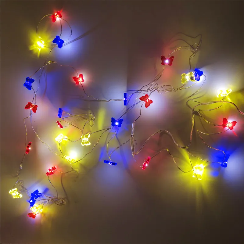 3 M flor luz batería luces led decoracion Navidad para Navidad Garland Party Wedding decoración estrella corazón