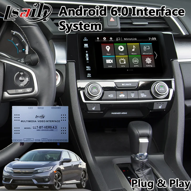 

Android 7.1 Multimedia Video Interface for Honda Civic / Accord / Insight / UR-V 2016-2019 year , Car GPS Navigator