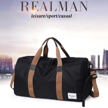 Oxford sport Bag short trip holder Men Women Large Capacity Short Distance Bags Single Shoulder Hand Baggage Wet Dry Separate