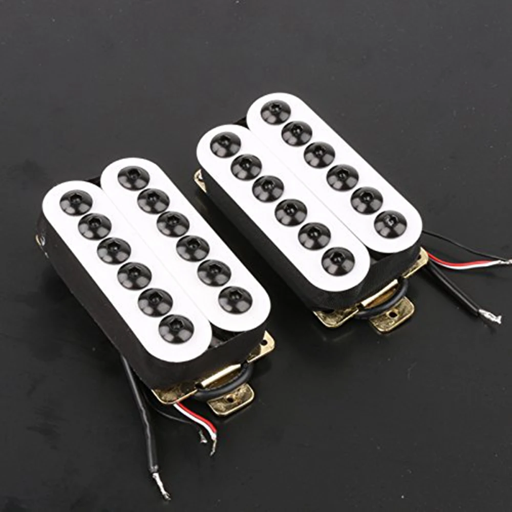 

Ceramic Magnet White Guitar Humbucker Pickup Set, Bridge and Neck Invader Style