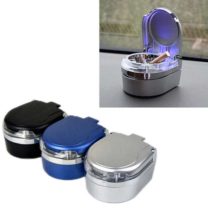 Portable Car Ashtray LED Light Auto Car Cigarette 