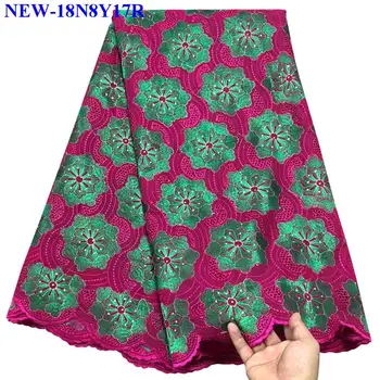 

Latest Embroidered Lace Fabric High Quality 100% Swiss cotton Guipure Lace Fabric Fashion Nigerian Wedding African Lace TTE04