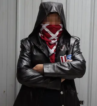 

Game PUBG Playerunknown'S Battlegrounds Cosplay PU Overcoat Scarf Coat Costume