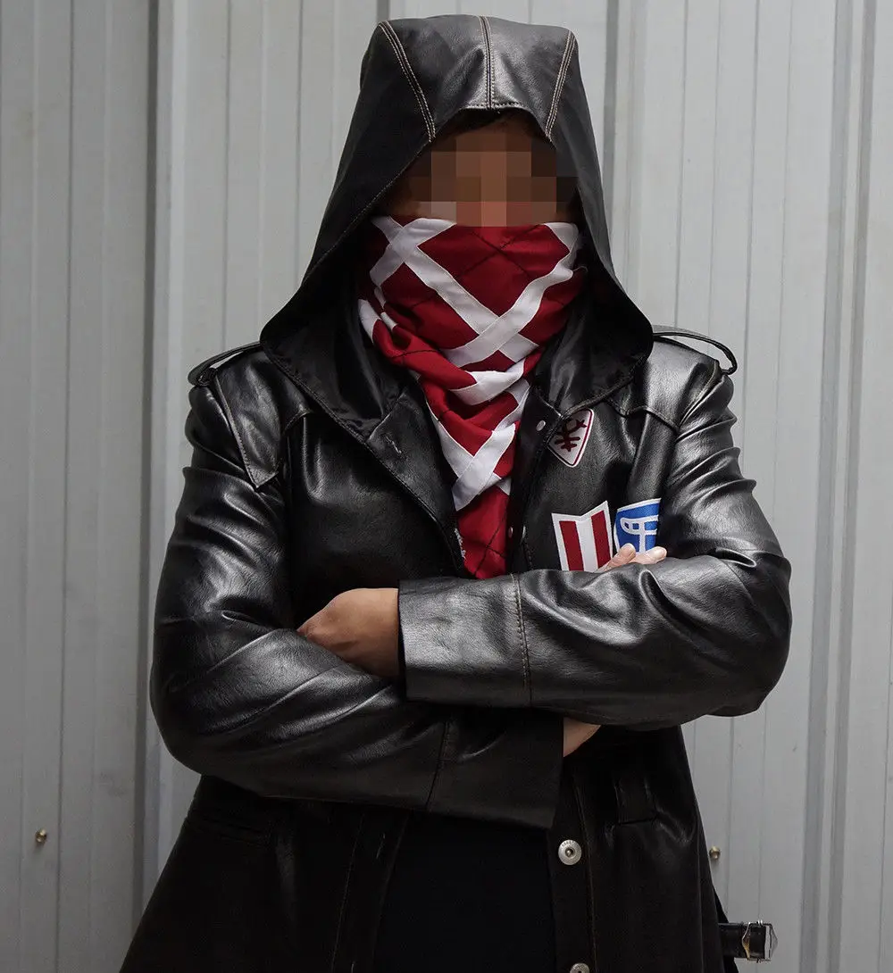 Game PUBG Playerunknown'S Battlegrounds Cosplay PU Overcoat Scarf Coat Costume