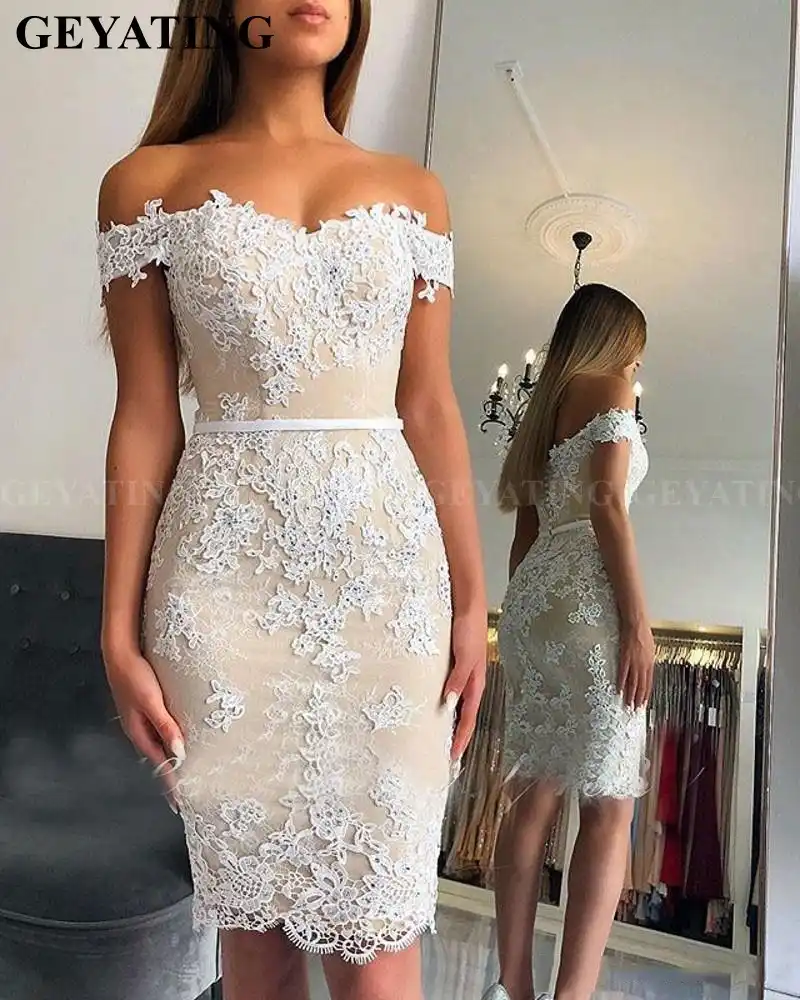 knee length white cocktail dress