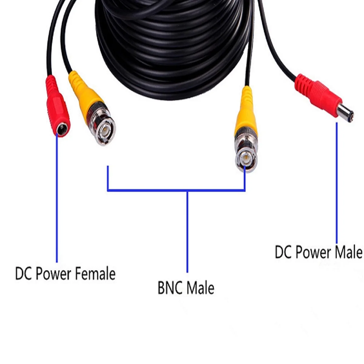JOOAN BNC кабель 30 м мощность видео Plug And Play разъем камеры Bnc Кабель питания камеры Bnc для системы видеонаблюдения кабель