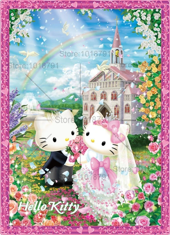 5d Diy Алмазная Живопись Вышивка крестом Hello Kitty Стразы вышивка аксессуары мозаика