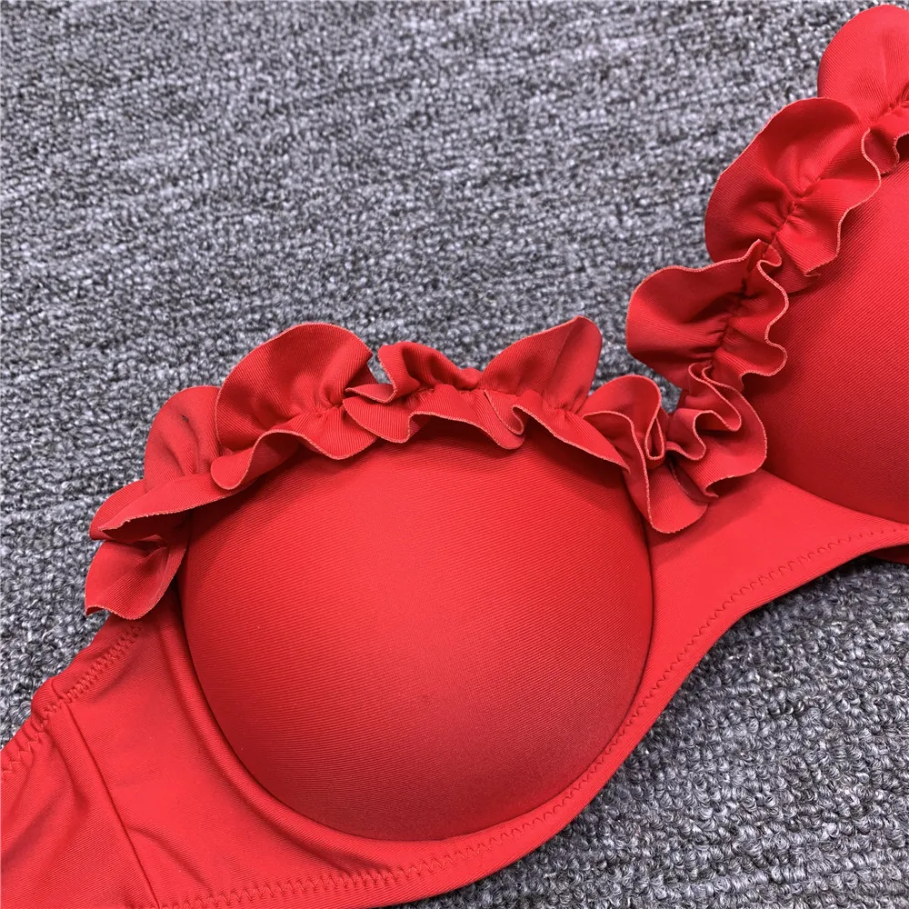 EVAW 2019 Push Up Мягкий комплект бикини повязки купальники с лентой для женщин