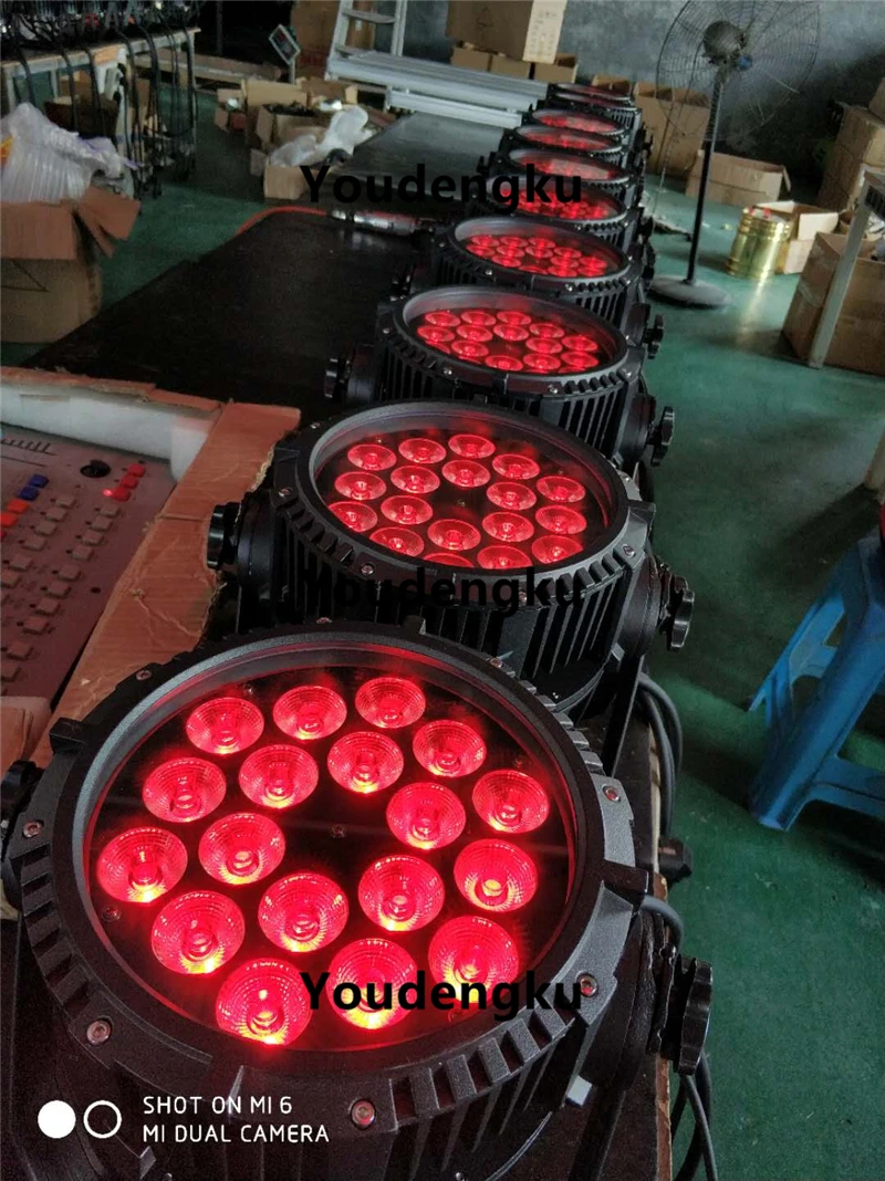 20 шт. Dj DMX RGBWA UV водонепроницаемый IP65 Led Par банок rgbwa uv 6в1 led настенная стирка par свет